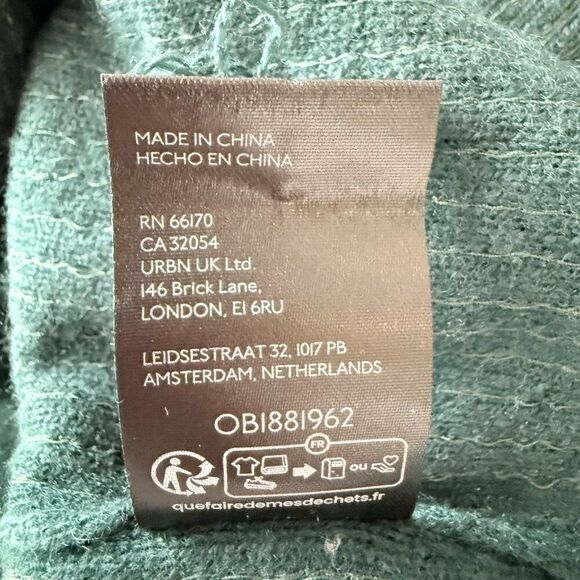 Anthropologie Alani Sequin Cashmere Mock-Neck Sweater Pilcro Womens Medium Green - Picture 13 of 13